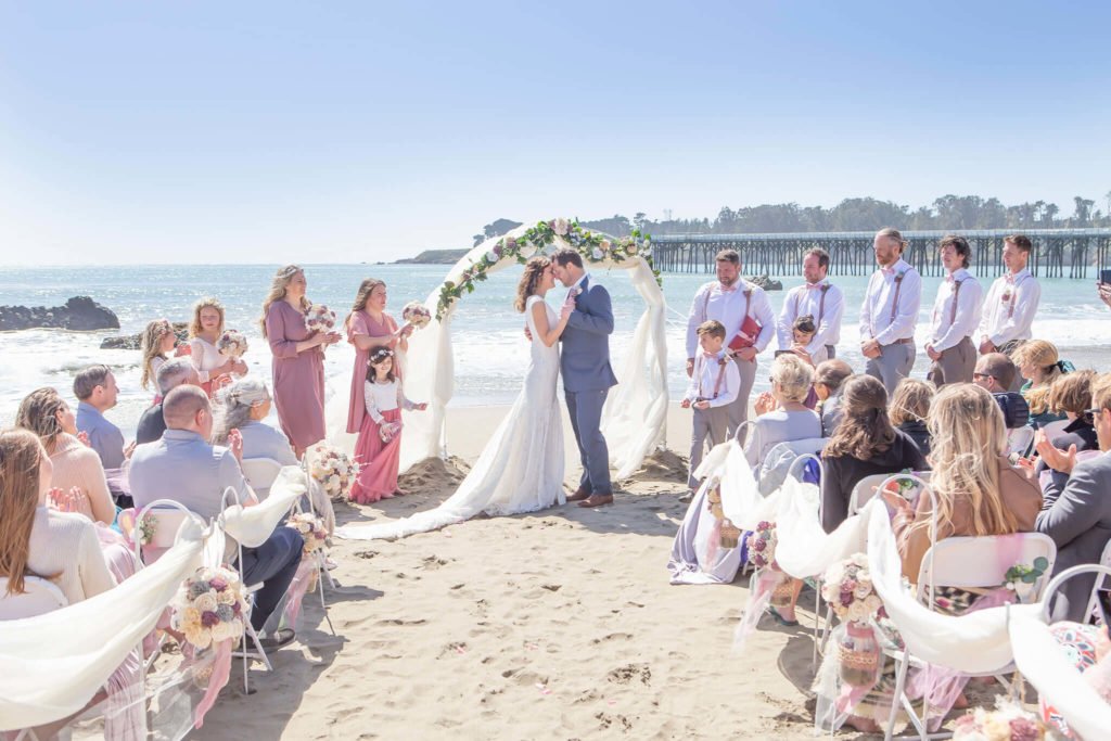 beautiful outdoor wedding on the beach