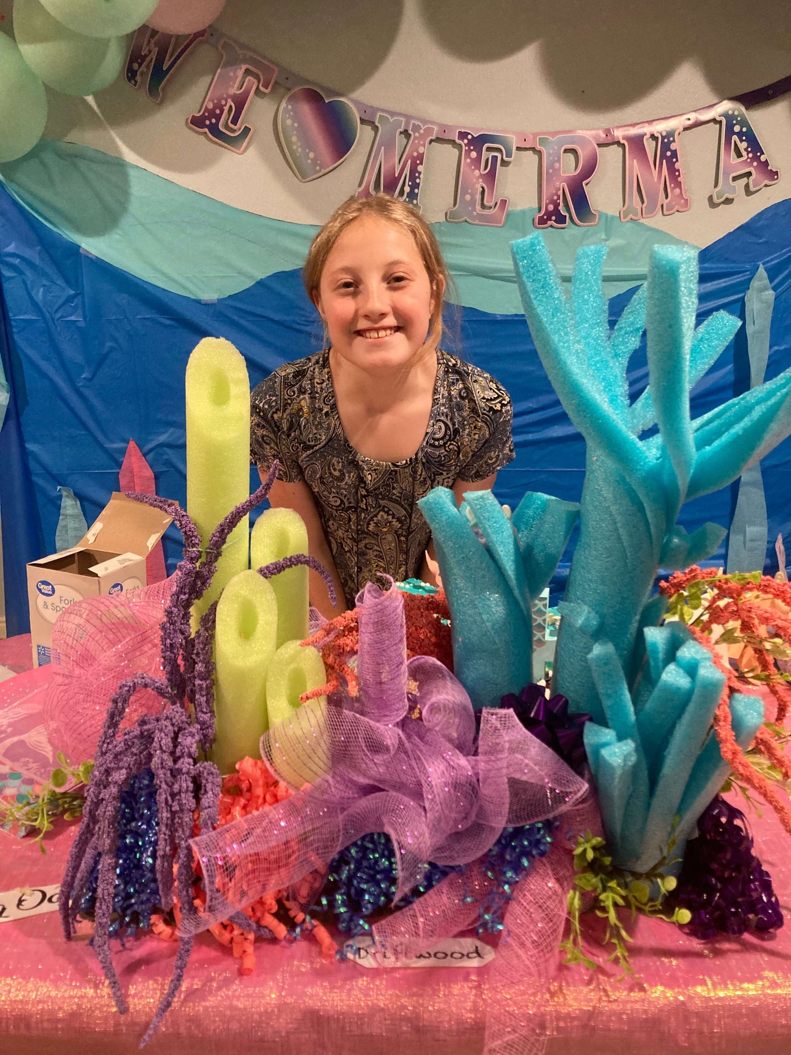 coral decor for mermaid party